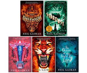 Neil Gaiman American Gods Ensemble de collection de 5 livres (American Gods, Neverwhere, Anansi Boys, Stardust, Fragile Things)