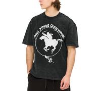 Neil Singer Young Chemises Le T-shirt essentiel The White Stencil T-shirt graphique fantaisie noir col rond en coton délavé rétro à manches courtes pour hommes fans de musique cadeau Medium