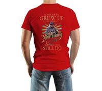 Neil T-shirt d'été en coton pour homme avec impression graphique et logo imprimé graphique à manches courtes et col rond pour homme fan de chanteurs, Rouge-style-5, XS