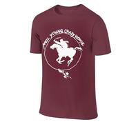 Neil T-shirt d'été en coton pour homme - Noir - Design cool - Logo imprimé graphique - Col rond - Manches courtes - Décontracté - Pour les fans de chanteurs, bordeaux, 4XL