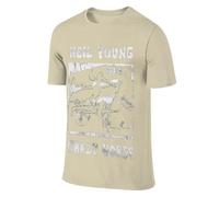Neil T-shirt d'été en coton pour homme - Noir - Design cool - Logo imprimé graphique - Col rond - Manches courtes - Décontracté - Pour les fans de chanteurs, naturel, XXL