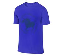 Neil T-shirt d'été en coton pour homme - Noir - Design cool - Logo imprimé graphique - Col rond - Manches courtes - Décontracté - Pour les fans de chanteurs, bleu, XXL