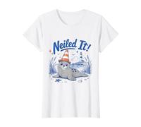 Neil The Seal Meme l'a caché T-Shirt Graphique avec Valeur, Femme, Blanc, L