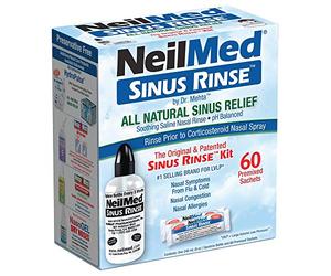 NeilMed Original Sinus Rinse Kit avec 60 sachets prémélangés