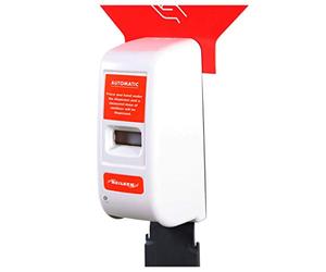 Neilsen Distributeur de Gel Hydroalcoolique sur Pied - Totem Gel Hydroalcoolique sans Contact de 1.2 m - Distributeur Automatique de Gel Hydro-alcoolique à Piles - Pied en Acier Inoxydable