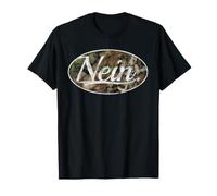 Nein. Nein Camouflage Vintage Funny German Quote Graphic T-Shirt