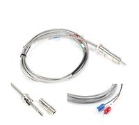 NEINUO Capteur de température à Thermocouple à Fil blindé, baïonnette M12 K Type J, Ressort de Compression, 1-10m, for contrôleur de température (Color : M12 J Type 2m)