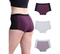Neione Culotte Menstruelle Flux Tres Abondant Boxer Femme Coton Taille Haute pour Règle Équivalent 4 Tampons Shorty Menstruel Lot de 3 Liberal L