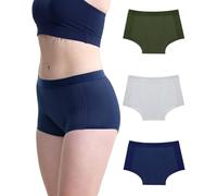Neione Culotte Menstruelle Flux Tres Abondant Boxer Femme Coton Taille Haute pour Règle Équivalent 5 Tampons Shorty Menstruel Lot de 3 Advocate S