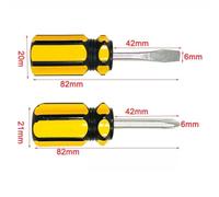 NEIQIUWING 6 mm Kleiner Griff für Kurze Schlitz- und Flachkopfschraubendreher