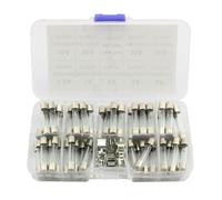 NEIQIUWING Assortiment de 72 fusibles en verre pour voiture - 6 x 30 mm - 0,5 A à 30 A