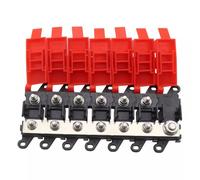 NEIQIUWING Boîte à fusibles de voiture 3/4/5/6 voies - Bloc de fusibles multipôles 200 A - Bloc de fusibles à visser - Répartition d'alimentation pour voiture, camion et camping-car