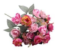 NEIQIUWING Bouquet de fleurs artificielles en soie avec 21 fleurs