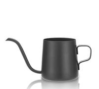 NEIQIUWING Carafe en acier inoxydable 304 avec bec verseur en col de cygne - 250 ml/350 ml - Pour café filtre - Argenté/noir