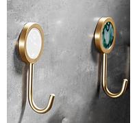 NEIQIUWING Crochet mural décoratif en laiton massif pour montage sur trou, crochet décoratif doré brillant