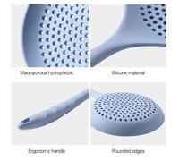 NEIQIUWING Cuillère en mousse de silicone résistante à la chaleur, passoire : idéale pour cuisiner et verser !