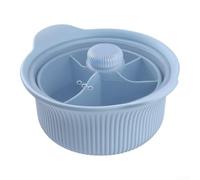 NEIQIUWING Cuiseur vapeur en silicone avec insert et couvercle, micro-ondes, friteuse à air, ustensiles de cuisine, résistant à la chaleur, beige (bleu)