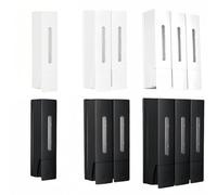 NEIQIUWING Distributeur de savon mural de 400 ml avec flacon pompe pour gel douche, shampooing et après-shampoing