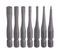 NEIQIUWING Embout de tournevis 50 mm à tige hexagonale 1/4" H1.5/H2/H2.5/H3/H4/H5/H6 pour acier, phosphate noir, anti-rouille, convient pour visseuse électrique et sans fil, foret et insert d'outils