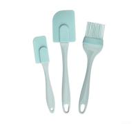 NEIQIUWING Ensemble d'ustensiles de cuisine en silicone et spatule résistante à la chaleur, pinceau à huile et pelle à gâteau, repose-pouce ergonomique pour un maintien sûr, peut être accroché peu