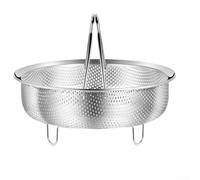 NEIQIUWING Insert vapeur robuste en 304 pour cuiseur à riz, passoire de cuisine polyvalente avec poignée ergonomique et design peu encombrant à empiler (22 cm)