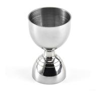NEIQIUWING Jigger à cocktail professionnel en 304, double verre doseur 30 ml/60 ml, design ergonomique avec large ouverture pour des boissons mixtes précises, durable (argent)