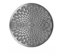 NEIQIUWING Kaleidoscope Filet de distribution d'eau secondaire pour poudre de café, filtre fritté pour une extraction uniforme, 51 mm et 58 mm, argent (51 mm)