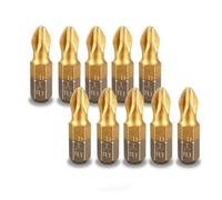 NEIQIUWING Lot de 10 embouts de tournevis Ph2 25 mm extra durs antidérapants pour visseuse sans fil 1/4"
