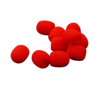 NEIQIUWING Lot de 10 protections anti-vent en mousse pour microphone - Protection anti-pop douce - Longueur 20 mm - Pour KTV, interview, studio de message, noir (rouge)
