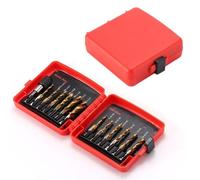 NEIQIUWING Lot de 13 tarauds en acier rapide avec tailles SAE et métriques pour perceuses