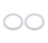 NEIQIUWING Lot de 2 joints d'étanchéité en silicone pour machine à expresso 2 tasses - Joint de rechange Ø 5,4 cm blanc flexible pour cafetière Moka Express (4 tasses diamètre intérieur 4,9 cm