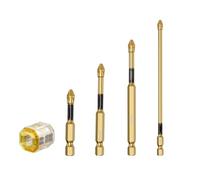 NEIQIUWING Lot de 4 embouts de tournevis cruciformes PH2 aimantés 25-150 mm pour tournevis et perceuses haute performance