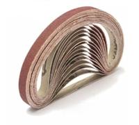 NEIQIUWING Lot de 50 bandes abrasives de 10 x 330 mm - Grain 40, 60, 80, 120 - Pour ponceuse à bande pneumatique et polisseuses
