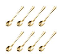 NEIQIUWING Lot de 8 petites cuillères en acier inoxydable pour pots à épices, sel, sucre, poivre, miel - Acier inoxydable 304 - 7,5 x 0,6 cm