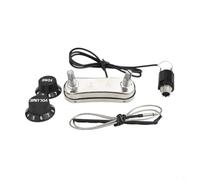 NEIQIUWING Micro piézoélectrique passif PS700 pour guitare acoustique avec régulateur de volume et de son 500 K, plage de fréquence 20 Hz-20 kHz, boîtier métallique compact en argent, installation