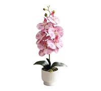 NEIQIUWING Orchidée Phalaenopsis Artificielle Rose Plastique Souple 42cm Hauteur Décoration de Table pour Intérieure Mariage