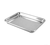 NEIQIUWING Plaque de cuisson 33 x 24 cm en alliage d'aluminium antiadhésif pour gâteaux, rôtis, grillades, argenté