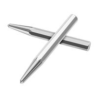 NEIQIUWING Pour goupille centrale, aide au positionnement de foret conique, pointe 118 x 12 x 5,5 mm, acier chromé, aluminium, argent, pour le marquage et le centrage, convient pour les travaux de