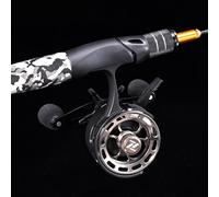 NEIQIUWING Pour moulinet de pêche sur glace avec grand diamètre de bobine (3 + 1"), bobine en métal, surface lisse, appât