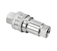 NEIQIUWING Raccord rapide hydraulique avec verrouillage à billes en acier, manipulation facile, accessoires de raccordement hydraulique, matériau : acier au carbone