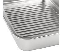 NEIQIUWING Récipient à viande en acier inoxydable pour réfrigérateur - Grande capacité - Avec couvercle