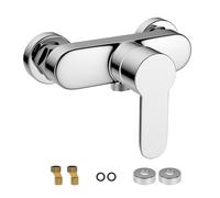 NEIQIUWING Robinet mitigeur de douche en alliage de zinc chromé pour baignoire et douche - Robinet mélangeur eau chaude et froide