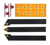 NEIQIUWING Support réversible extérieur pour SDJCR/L SDNCN 1010H07 + coupe en carbure DCMT070204, porte-outils 93°/62,5° en acier allié, 10 x 10 x 100 mm, pour finition semi-finie et finition