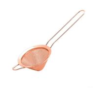 NEIQIUWING Tamis à cocktail conique en maille fine pour bar, thé - Poignée robuste - Crochet pour professionnels et amateurs - Argent, or, or rose, noir (or rose)