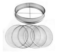 NEIQIUWING Tamis de jardin en acier inoxydable pour composteur de bonsaï avec 5