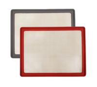 NEIQIUWING Tapis de cuisson en silicone avec cadre en métal, plaque de cuisson antiadhésive, 42 x 32 cm