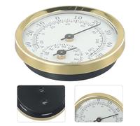 NEIQIUWING Thermomètre analogique d'intérieur avec hygromètre 58 mm - Mécanique - Sans pile - Pour la maison, le bureau et l'atelier - Doré/blanc