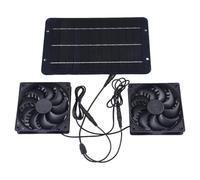 NEIQIUWING Ventilateur d'extraction solaire 12 V 10 W étanche double ventilateur extracteur d'air pour camping, serre, cuisine, étable