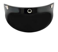 NEIQIUWING Visière de casque de moto avec fixation à 3 boutons, pare-soleil en polycarbonate anti-rayures pour casque ouvert et demi-casque, montage facile sans outils, noir