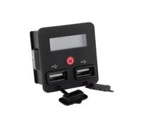 NEIQIUWING Voltmètre avec indicateur de capacité de batterie et chargeur USB pour batteries plomb-acide 12 V-24 V et Lifepo4, double ports USB, sortie 2,5 A, noir